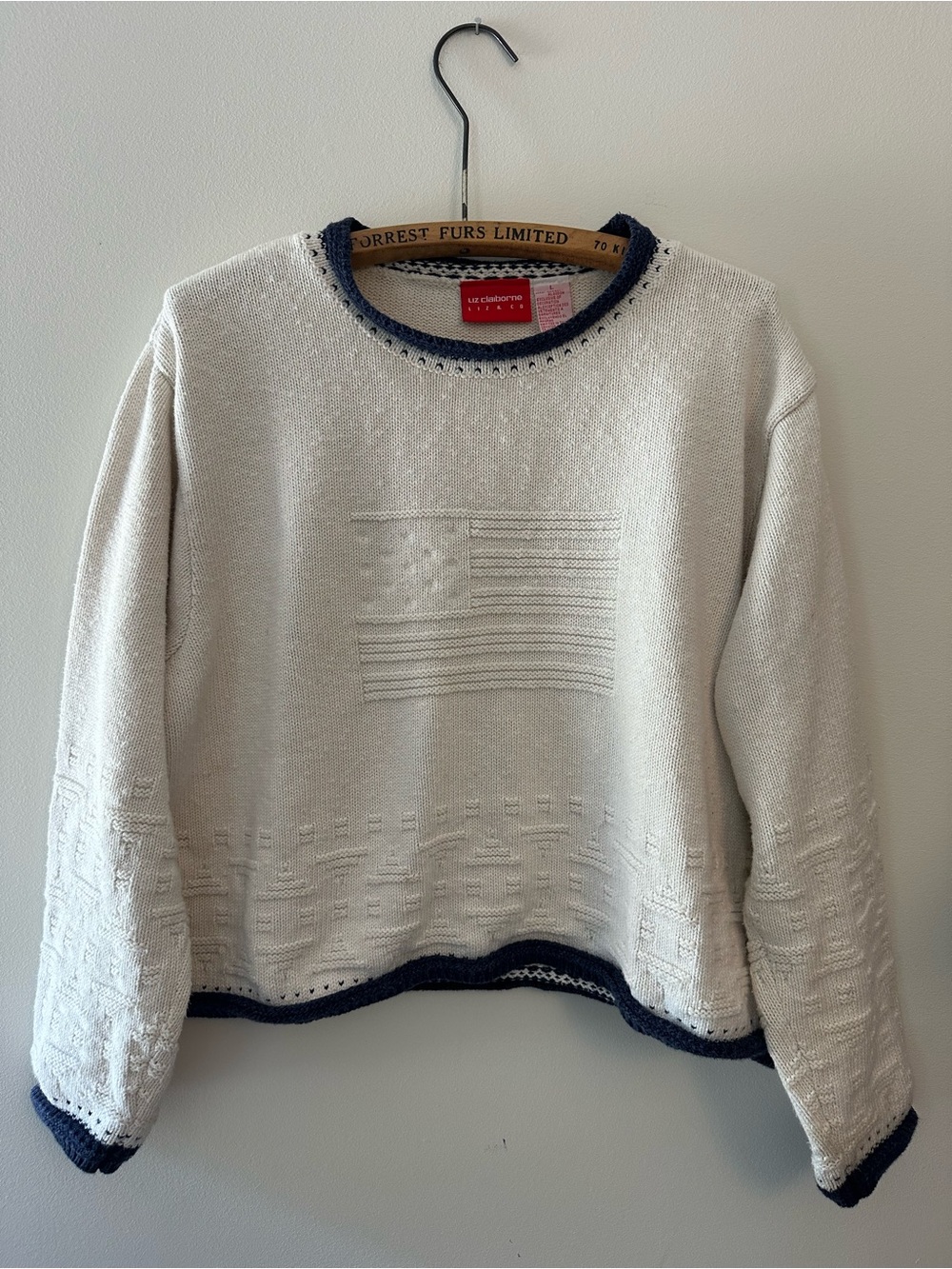 Vintage Liz Claiborne roll neck cotton sweater